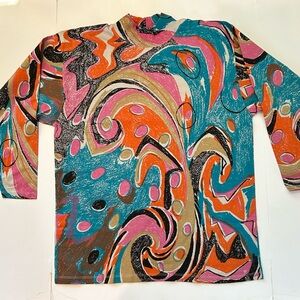 NEW 90’s VINTAGE GEOMETRIC LONG SLEEVE T-SHIRT